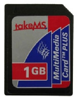 Takems 1 GB MultiMediaCard Plus (MS1024MMC-MM3R)